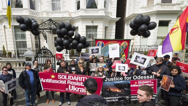 Rally in commemoration of Odessa victims in London - Sputnik International
