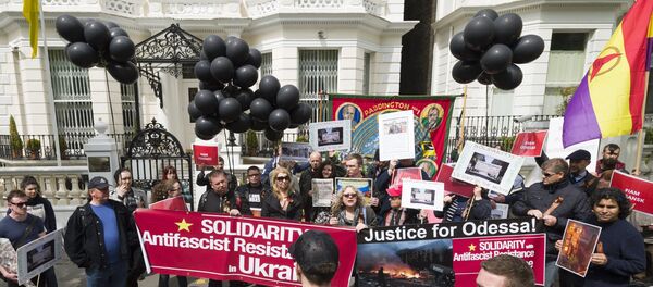 Rally in commemoration of Odessa victims in London Rally in commemoration of Odessa victims in London - Sputnik International