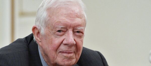 Former US President Jimmy Carter at Russian President Vladimir Putin's meeting with members of The Elders Former US President Jimmy Carter at Russian President Vladimir Putin's meeting with members of The Elders - Sputnik International