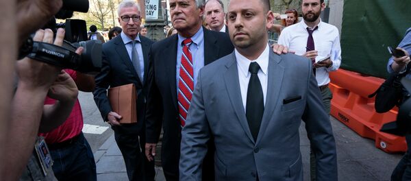 New York Senate Majority Leader Dean Skelos and his son Adam leave federal court in New York, Monday, May 4, 2015. New York Senate Majority Leader Dean Skelos and his son Adam leave federal court in New York, Monday, May 4, 2015. - Sputnik International