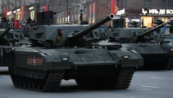 Armata T-14 during Victory Day Parade rehearsal in Moscow - Sputnik International