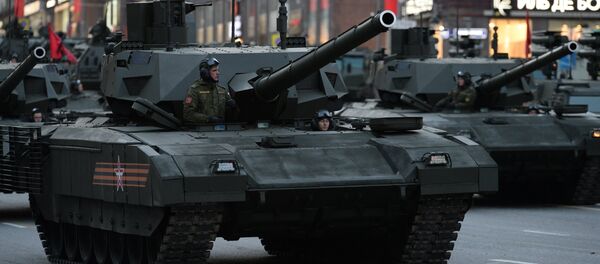 Armata T-14 during Victory Day Parade rehearsal in Moscow - Sputnik International