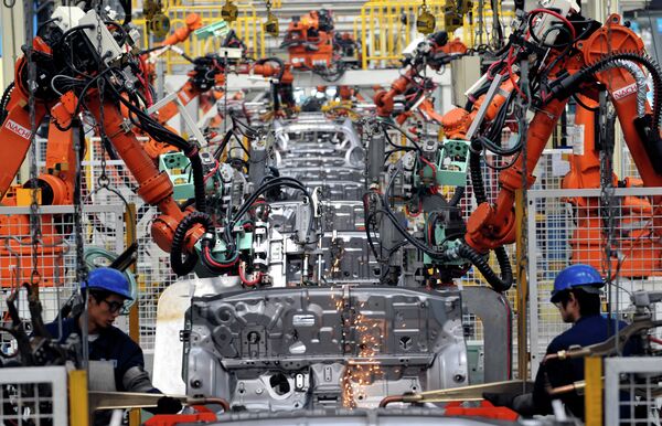 As part of a major push towards automation, the first robots-only factory is being built in China's Dongguan manufacturing hub, reducing human employees to a bare minimum. - Sputnik International