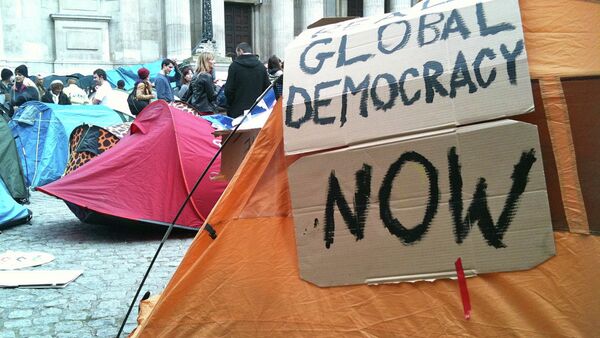Global Democracy Now  Occupy London  Tents in front of St Pauls, London - Sputnik International