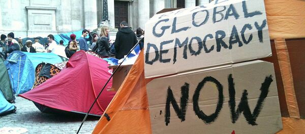 Global Democracy Now  Occupy London  Tents in front of St Pauls, London - Sputnik International