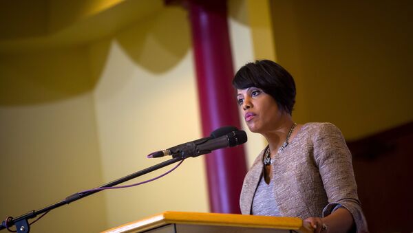 Baltimore mayor Stephanie Rawlings-Blake speaks at a church in Baltimore, Maryland - Sputnik International