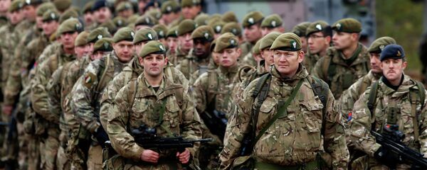 British soldiers attend a military exercise north of the capital Vilnius, Lithuania. - Sputnik International