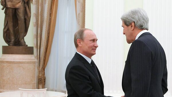 Russian President V.Putin meets with John Kerry - Sputnik International