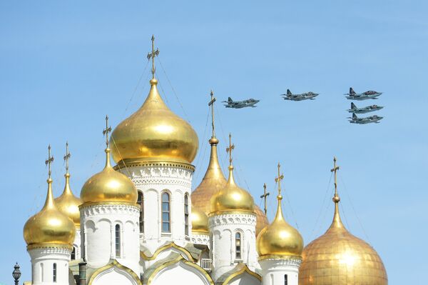 Final rehearsal of military parade to mark 70th anniversary of Victory in 1941-1945 Great Patriotic War - Sputnik International