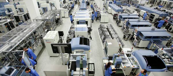 The Siemens electronics manufacturing plant is photographedin Amberg, Germany, Monday, Feb. 23, 2015 - Sputnik International