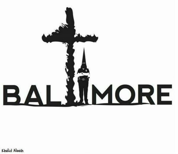 Khalid Albaih's cartoon on Baltimore following the death of Freddie Gray.  - Sputnik International