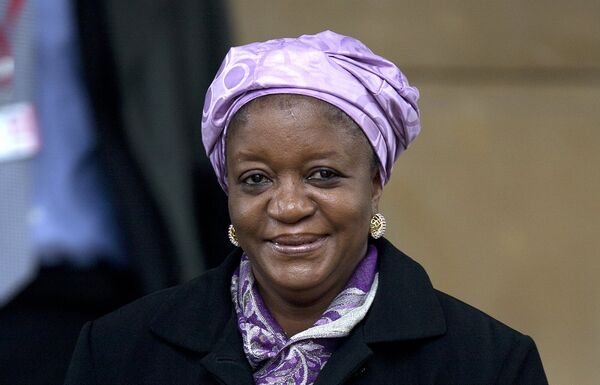 Zainab Hawa Bangura leaves a G8 foreign ministers meeting on sexual violence against women in conflict zones. Zainab Hawa Bangura leaves a G8 foreign ministers meeting on sexual violence against women in conflict zones. - Sputnik International