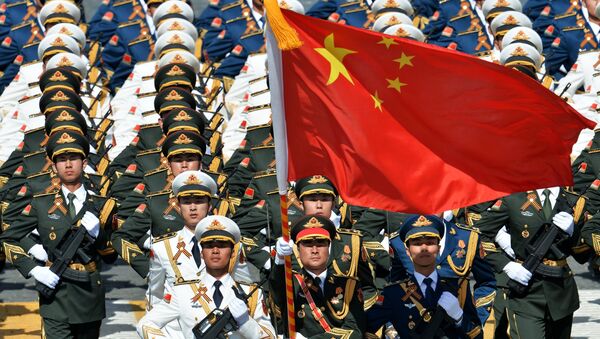 Soldiers of the People's Liberation Army at the military parade - Sputnik International