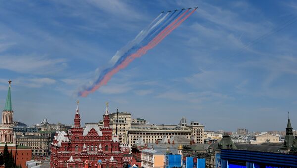 Sukhoi Su-25 Frogfoot ground-attack planes during the military parade - Sputnik International
