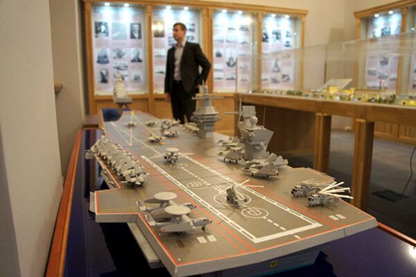 Krylov State Research Center model of Russia's next prospective aircraft carrier design. Krylov State Research Center model of Russia's next prospective aircraft carrier design. - Sputnik International