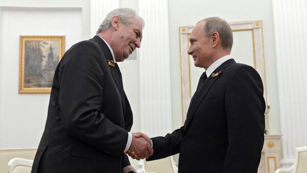 Russian President Vladimir Putin meets with President of Czech Republic Milos Zeman - Sputnik International