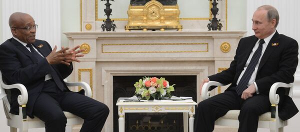Russian President Vladimir Putin meets with President of South Africa Jacob Zuma - Sputnik International