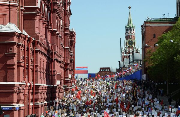 March of Immortal Regiment Moscow regional patriotic public organization on Red Square - Sputnik International