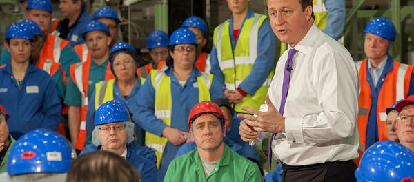 David Cameron visits Tetley factory, Stockton-on-Tees David Cameron visits Tetley factory, Stockton-on-Tees - Sputnik International