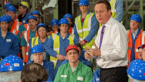 David Cameron visits Tetley factory, Stockton-on-Tees - Sputnik International