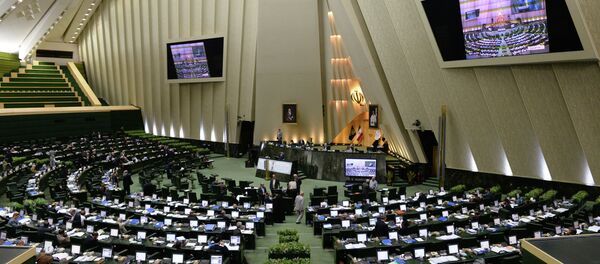 The assembly hall of the Iranian Parliament (the Islamic Consultative Assembly - Majlis) in Tehran - Sputnik International