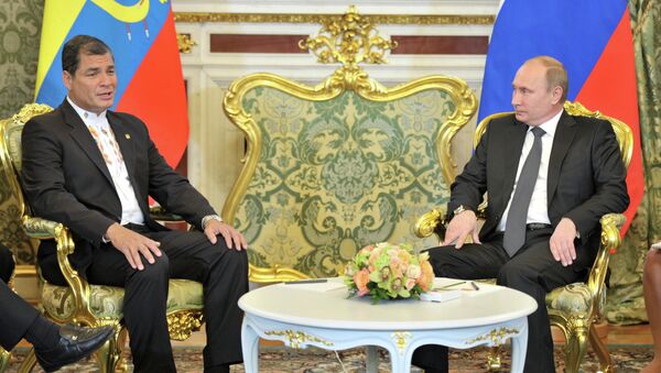Vladimir Putin holds talks with Rafael Correa - Sputnik International