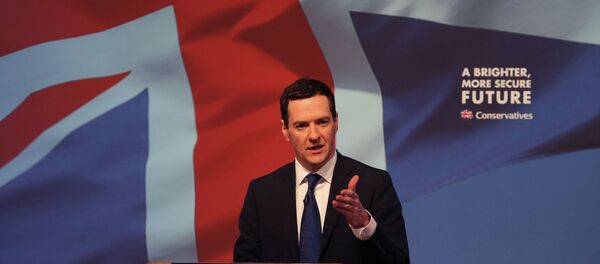 Britain's Chancellor of the Exchequer George Osborne speaks at the Conservative party manifesto launch in Swindon, England - Sputnik International