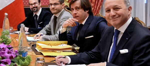 The director-general for political and security affairs at the French Foreign Ministry, Nicolas de Riviere (2nd R) The director-general for political and security affairs at the French Foreign Ministry, Nicolas de Riviere (2nd R) - Sputnik International