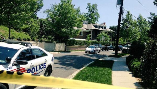 Woodland is blocked with police tape for investigation of four dead inside Savopoulos house - Sputnik International