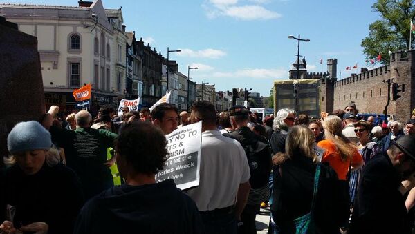 Anti-Austerity Protest in UK's Cardiff - Sputnik International