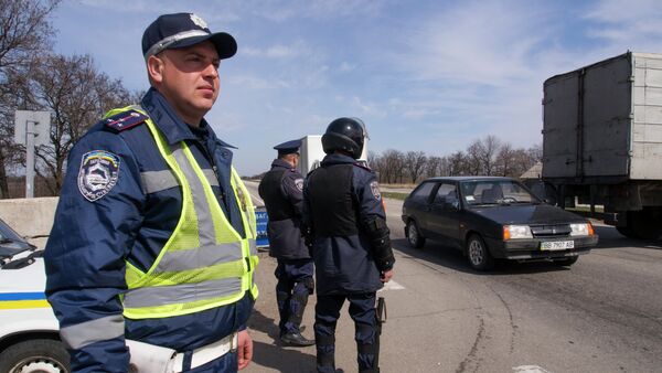 Ukrainian traffic policemen - Sputnik International