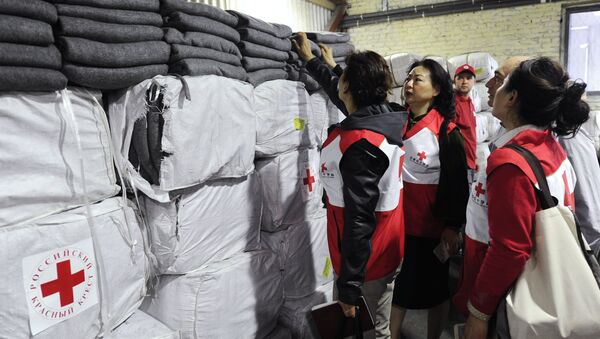Medical supplies from China arrive in Rostov region to help refugees - Sputnik International
