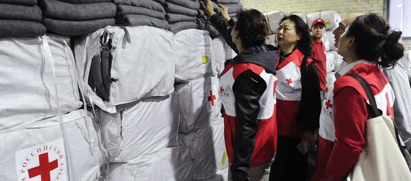 Medical supplies from China arrive in Rostov region to help refugees Medical supplies from China arrive in Rostov region to help refugees - Sputnik International