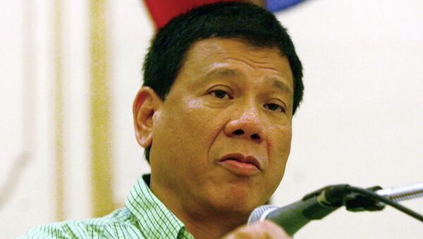 President Rodrigo Duterte, former Mayor  of the city of Davao - Sputnik International