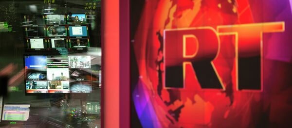 Control room of the Russia Today English-language newsroom. Control room of the Russia Today English-language newsroom. - Sputnik International