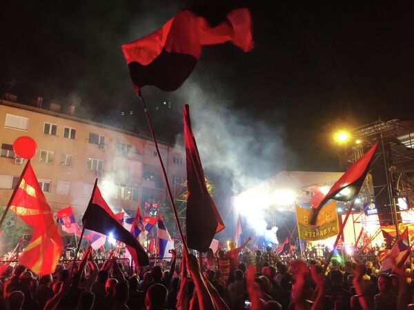 Mass protests in Macedonia Mass protests in Macedonia - Sputnik International