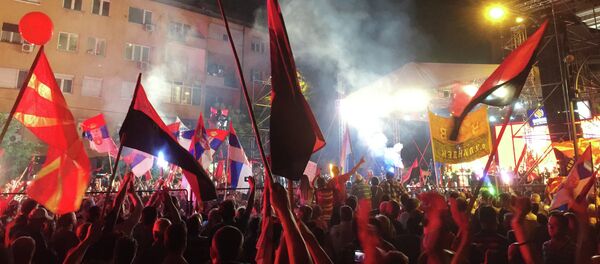 Mass protests in Macedonia - Sputnik International