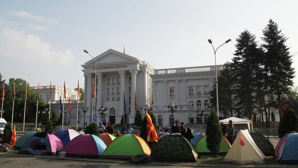 Anti-government protests in Macedonia - Sputnik International
