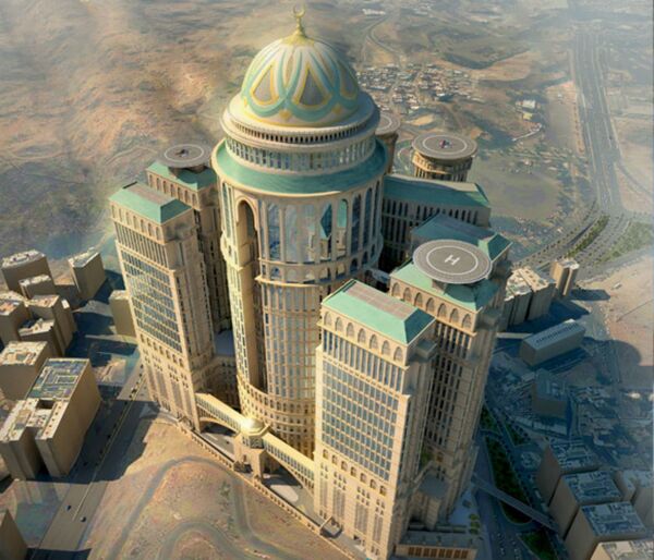 The hotel will feature a shopping mall, a full-sized convention center, rooftop helipads, a food court with 70 restaurants, and a bus stop. The hotel will feature a shopping mall, a full-sized convention center, rooftop helipads, a food court with 70 restaurants, and a bus stop. - Sputnik International
