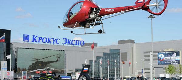 Helicopters arrive for HeliRussia 2015 expo Helicopters arrive for HeliRussia 2015 expo - Sputnik International