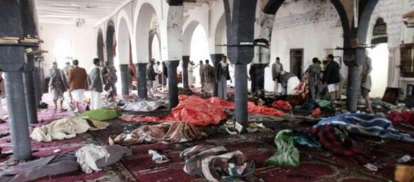 Many casualties cover the floor following mosque bombing in Qatif in Saudi Arabia Many casualties cover the floor following mosque bombing in Qatif in Saudi Arabia - Sputnik International