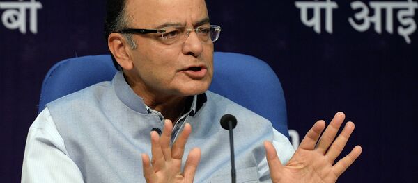 Indian Finance Minister Arun Jaitley addresses a press conference in New Delhi on May 22, 2015 Indian Finance Minister Arun Jaitley addresses a press conference in New Delhi on May 22, 2015 - Sputnik International