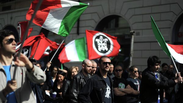 Members of neo-fascit association Casa Pound Italia. File photo - Sputnik International