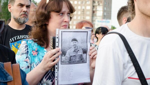 A mourning rally for Alexei Mozgovoi in Alchevsk - Sputnik International