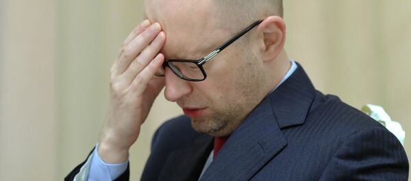 Ukrainian Prime Minister Arseniy Yatsenyk speaks during an interview for for French magazine le Nouvel Observateur in Kiev on January 20,2015 - Sputnik International