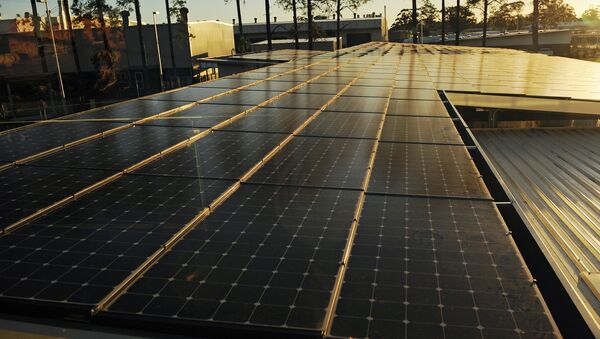 Solar panels at the Sandvik mining equipment factory complex near Newcastle in Australia's New South Wales state - Sputnik International