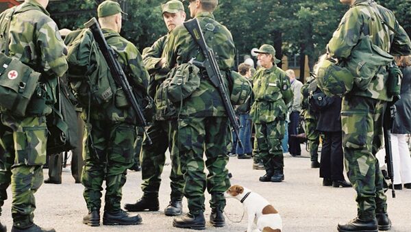 Green men and small dog.  Stockholm, Sweden - Sputnik International