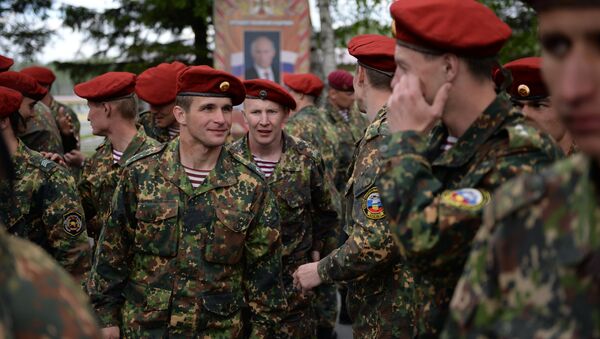 Special purpose unit of the regional division of internal military forces of the Interior Ministry take maroon beret exam at the Gorny training base in the Novosibirsk Region. - Sputnik International