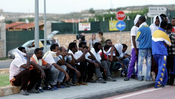 Migrants from Eritrea in Lampedusa, Italy - Sputnik International