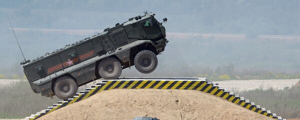 Typhoon-K all-terrain armored vehicle during equipment demonstration at the International Military-Technical Forum “ARMY-2015” in Moscow region - Sputnik International